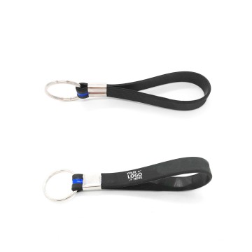 Silicone Keychain Wristband Keyring Rubber Key Chain